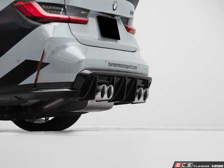 ES#4876693 - 048254LAEBKT - G80 M3 Gloss Black High Kick Trunk Spoiler & Rear Diffuser - Transform the rear end of your G80 M3! - Enthusiast Bundles - BMW