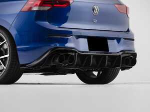 ES#4623689 - 033231la01KT - MK8 Golf R Rear Diffuser - Gloss Black - Add aggressive styling with our In-House Engineered Gloss Black Rear Diffuser! - ECS - Volkswagen