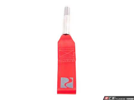 ES#4641960 - E334 - Strap Style Tow Hook - Red - Designed to handle any off-track adventure quickly and reliably - Rennline - BMW MINI