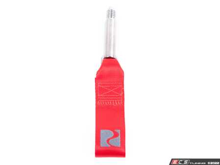 ES#4641961 - E346 - Rear Strap Style Tow Hook - Red - Designed to handle any off-track adventure quickly and reliably - Rennline - Porsche