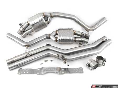 ES#3979040 - CBK0010 - APR Catback Exhaust System - Without Center Resonator  - T304 stainless-steel with Dual 2.75" to quad 2.5" mandrel-bent brushed tubing - Smooth your exhaust note to a deep growl, without adding restrictions! - APR - Audi