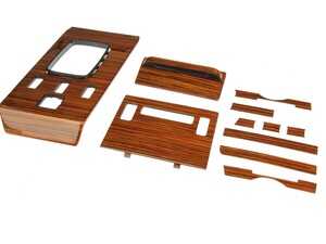 ES#4642715 - WK-107P1 - Wood Kit - Zebrano Wood - Includes AC Panel, Shift Console, Dash Strips, Ash Tray Cover - URO - Mercedes Benz