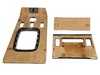 ES#4642715 - WK-107P1 - Wood Kit - Zebrano Wood - Includes AC Panel, Shift Console, Dash Strips, Ash Tray Cover - URO - Mercedes Benz