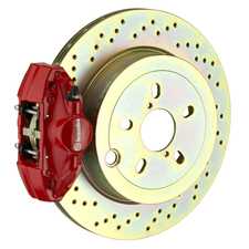 ES#2853541 - 2E4.4002A2 - 99-05 323i, 325i, 328i (Excluding xDrive) (E46), Rear, Drilled, Red, 2 Piston, 294x19 1-Piece - Brembo - BMW