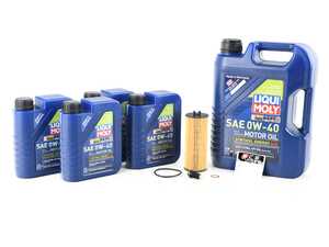 ES#4642919 - 2781800009KT - M157 Liqui Moly Synthoil Oil Service Kit (0w-40) - With ECS Magnetic Drain Plug - Includes Hengst filter and Liqui Moly Synthoil Energy 229.5 Spec oil - Assembled By ECS - Mercedes Benz