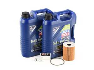 ES#4643060 - 948107222001KT2 - Liqui Moly Synthoil Oil Service Kit (0w-40) - Includes Hengst filter and Liqui Moly Synthoil Energy A40 Spec oil - Assembled By ECS - Porsche