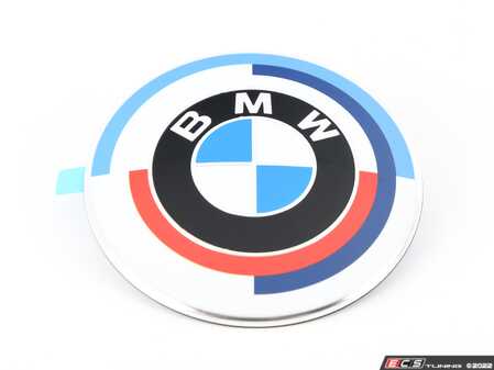 ES#4563903 - 51148087191 - BMW 50th Anniversary M Heritage Edition Roundel - Hood - Celebrate BMW with this beautiful 50th M Heritage hood roundel. Dont wait, they may not be around forever! - Genuine BMW - BMW