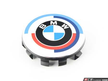 ES#4505080 - 36135A37E40 - 50th Anniversary Roundel Center Cap - Priced Each - 56mm - Celebrate BMW with these beautiful 50th M Heritage center caps. Dont wait, they may not be around forever! - Genuine BMW - BMW
