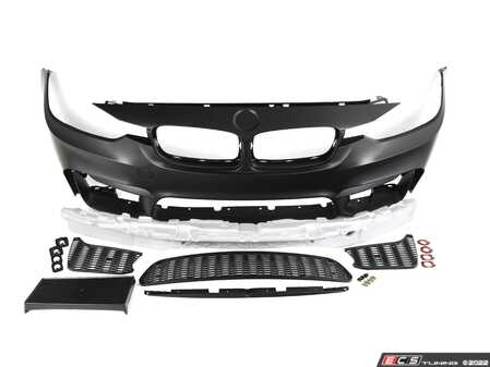 ES#4656856 - F30M3FT-AIR - M3 Front Bumper Conversion - W/O Fog Lights - Add the look of the M3 to your 3-Series - ECS - BMW