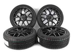 ES#4629921 - 349WTP2354018R - 18" Alzor Style 349 Wheel & Tire Package - Continental (235/40R18) - 18x8 ET35 5x112 57.1CB - Matte Black - With Continental ExtremeContact DWS06 Plus Tires (UHP All-Season 95Y XL 560AA A) - Alzor - Audi MINI