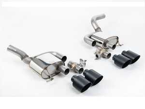 ES#4658301 - SSXPO177 - Valved Rear Silencers With Cerakote Black GT-115 Trims - Non-Resonated Rear Silencers - Milltek Sport - Porsche