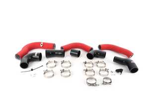ES#4620665 - 036632LA02-02KT - MK8 GTI Intercooler Charge Pipe Kit - Wrinkle Red  - Gain up to +10 WHP and +10 Ft/lbs of torque with our complete Intercooler Charge Pipe Upgrade Kit! - ECS - Volkswagen