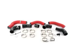 MK8 GTI Intercooler Charge Pipe Kit - Wrinkle Red 