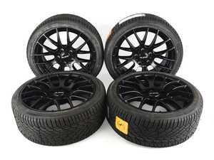 ES#5396727 - 030-12-225-B5C5 - 18" Alzor Style 030 Winter Wheel and Tire Package - 225/40R18 - Audi B5 A4, C5 A6, VW B5 Passat - 18x8 ET35 5x112 57.1CB - Matte Black - With your choice of tires mounted and balanced for an easy install! - Alzor - Audi Volkswagen