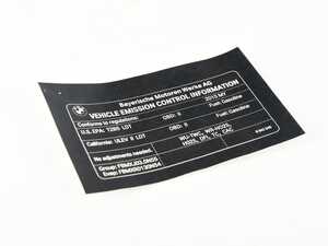 ES#2925206 - 71228642540 - Exhaust Emissions Label - Genuine BMW - BMW