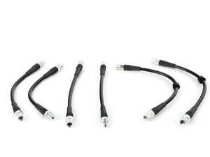 ES#3447959 - 034-303-0009 - Stainless Braided Brake Line Kit - Replace your stock rubber brake hoses with these performance-minded stainless steel braided lines - 034Motorsport - Audi
