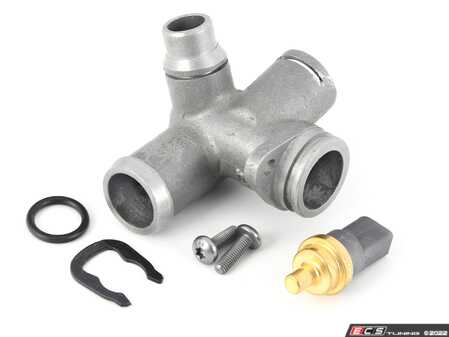 ES#4659383 - 06D121132CKT5 - Audi B7 2.0T Cast Cooling Flange Replacement Kit - Cure the common coolant leak coming from the back of your engine compartment once and for all! - Assembled By ECS - Audi