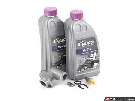 ES#4659388 - 06D121132CKT6 - Audi B7 2.0T Cast Coolant Flange Replacement Kit - With Coolant - Cure the common coolant leak coming from the back of your engine compartment once and for all! - Assembled By ECS - Audi