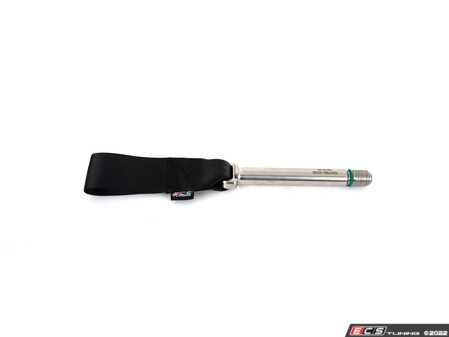 ES#4623339 - 008786LA01-02 - MK8 GTI/Golf R Race Tow Strap - Front - Black - Designed for real use on the track or street while looking great - ECS - Volkswagen