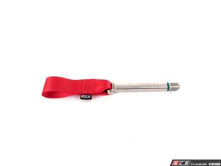 ES#4620305 - 008786LA01-01 - MK8 GTI/Golf R Race Tow Strap - Front - Red - Designed for real use on the track or street while looking great - ECS - Volkswagen