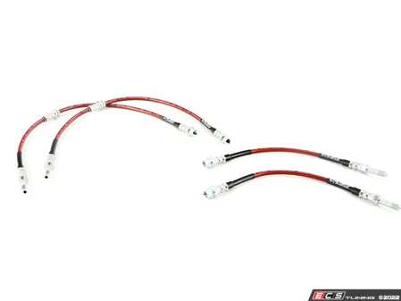 ES#4659684 - 047537la03aKT - Front & Rear Exact-Fit Stainless Steel Brake Lines - Kit - Complete set of DOT-compliant lines for an improved pedal feel - ECS - BMW