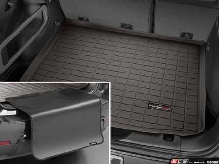 ES#4035422 - 40877SK - Rear Cargo Liner With Bumper Protector - Black - The best protection for your trunk and rear bumper in any situation - WeatherTech - Volkswagen Porsche