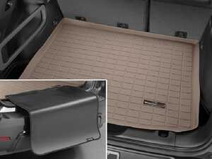 ES#4035665 - 41675SK - Cargo Liner With Bumper Protector - Tan - The best protection for your trunk and rear bumper in any situation - WeatherTech - Porsche