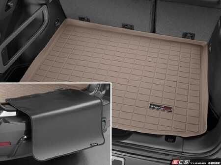 ES#4035665 - 41675SK - Cargo Liner With Bumper Protector - Tan - The best protection for your trunk and rear bumper in any situation - WeatherTech - Porsche