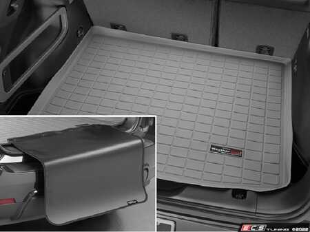ES#4035874 - 42675SK - Cargo Liner With Bumper Protector - Grey - The best protection for your trunk and rear bumper in any situation - WeatherTech - Porsche