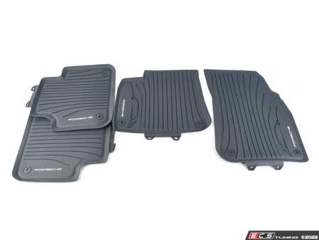 ES#3413919 - 9Y0044801OH7 - All Season Rubber Floor Mats - Graphite Blue - Set of four floor mats for left-hand drive vehicles - Genuine Porsche - Porsche