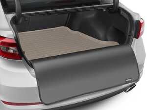 ES#4035648 - 41433SK - Cargo Liner With Bumper Protector - Tan - The best protection for your trunk and rear bumper in any situation - WeatherTech - Porsche