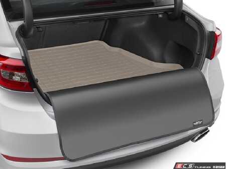 ES#4035648 - 41433SK - Cargo Liner With Bumper Protector - Tan - The best protection for your trunk and rear bumper in any situation - WeatherTech - Porsche