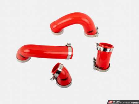 ES#4615700 - 014720LA01-02 - MK8 GTI Silicone Charge Pipe Coupler Kit - Red - Improve your charge airflow path with our Silicone Intercooler Pipe Couplers - ECS - Volkswagen