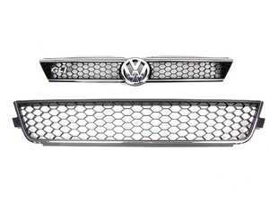 ES#2215335 - 5C6853651B041 - MKVI Jetta Sedan Replacement Front GLI Grill Kit - Black honeycomb grille, includes front chrome "VW" & "GLI" emblem - Genuine Volkswagen Audi - Volkswagen