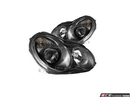 ES#4660158 - 121079 - Halogen Blackout Headlight Set  - Plug and play blackout housings for a unique look and improved visibility! - Anzo - Mercedes Benz
