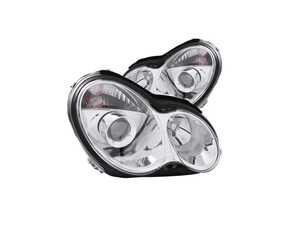 ES#4660159 - 121080 - Halogen Chrome Headlight Set - Plug and play chrome housings for a unique look and improved visibility. Select your favorite bulbs! - Anzo - Mercedes Benz