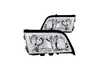 ES#4660160 - 121081 - Halogen Chrome Headlight Set - Plug and play chrome housings for a unique look and improved visibility. Select your favorite bulbs! - Anzo - Mercedes Benz