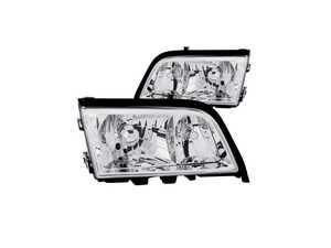 ES#4660160 - 121081 - Halogen Chrome Headlight Set - Plug and play chrome housings for a unique look and improved visibility. Select your favorite bulbs! - Anzo - Mercedes Benz