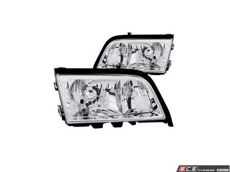 ES#4660160 - 121081 - Halogen Chrome Headlight Set - Plug and play chrome housings for a unique look and improved visibility. Select your favorite bulbs! - Anzo - Mercedes Benz