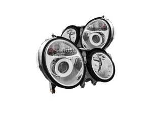 ES#4660162 - 121086 - Halogen Chrome Headlight Set - Plug and play chrome housings for a unique look and improved visibility. Select your favorite bulbs! - Anzo - Mercedes Benz