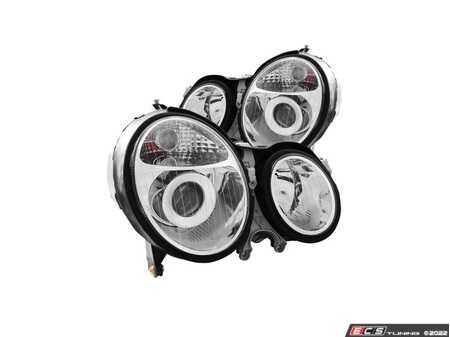 ES#4660162 - 121086 - Halogen Chrome Headlight Set - Plug and play chrome housings for a unique look and improved visibility. Select your favorite bulbs! - Anzo - Mercedes Benz