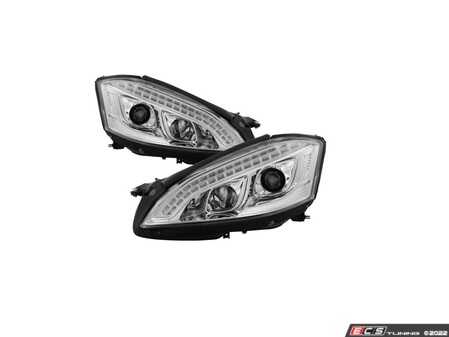 ES#4660470 - 5083906 - Chrome LED Headlight Set - Plug and play Chrome housings for a unique look and improved visibility. Bulbs included! - Spyder - Mercedes Benz