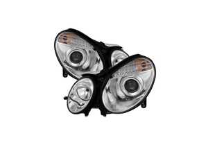 ES#4660473 - 5042187 - Projector Chrome Headlight Set - Plug and play Chrome housings for a unique look and improved visibility. - Spyder - Mercedes Benz