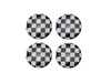 ES#4660509 - WA01 - WheelCaps - Checker - Set Of Four - Easy to install wheel center cap covers - ECS - MINI