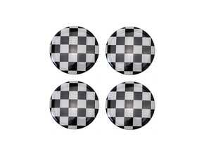 ES#4660509 - WA01 - WheelCaps - Checker - Set Of Four - Easy to install wheel center cap covers - ECS - MINI