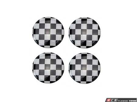 ES#4660509 - WA01 - WheelCaps - Checker - Set Of Four - Easy to install wheel center cap covers - ECS - MINI