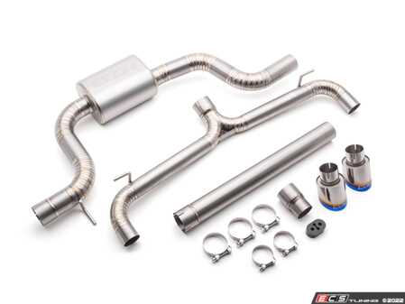 ES#4660519 - 5V4160 - MK8 GTI 3" COBB Cat-Back Exhaust System - Titanium - 3" titanium construction with dual blued titanium tips - CobbTuning - Volkswagen