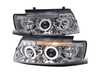 ES#3021506 - LHP-PAS97-TM - LED Angel Eye Projector Headlight Set - Chrome/Clear Lens - Improve lighting quality & performance of your B5 Passat with European headlight housings - Spec-D Tuning - Volkswagen