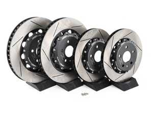 ES#4660637 -  039534la01aKT1 - 8V RS3 - 2-Piece Slotted Brake Rotors - Front and Rear - Direct bolt-on replacement - Save 16.70lbs of unsprung weight for enhanced performance! - ECS - Audi