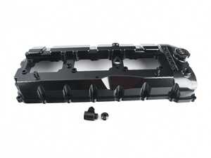 ES#4336240 - VTTS55VLVBLACK - VTT S55 Billet CNC Valve Cover - Black - Replace your plastic valve cover with this black anodized billet aluminum from Vargas Turbo Technologies - Vargas Turbo Technologies - BMW